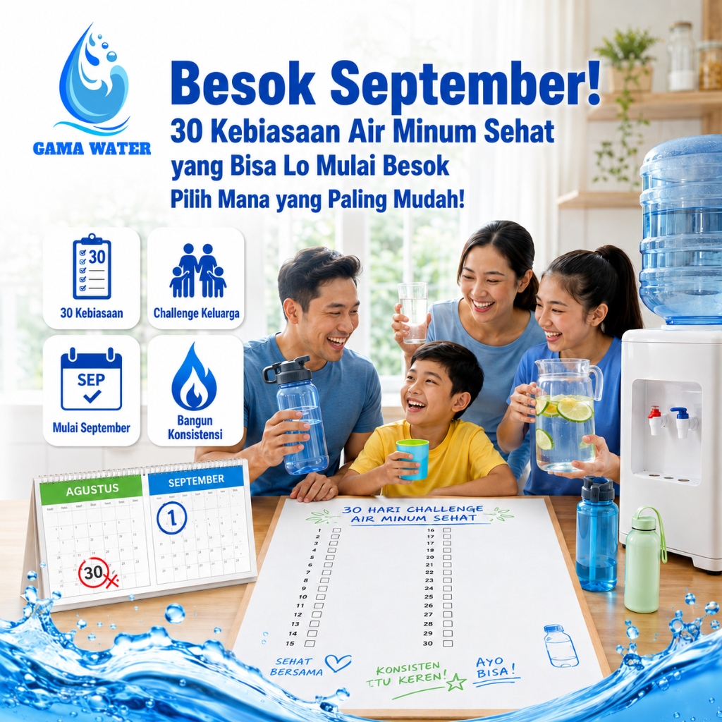 30 Kebiasaan Air Minum Sehat Resolusi September Keluarga Sehat Gama Water Bandung