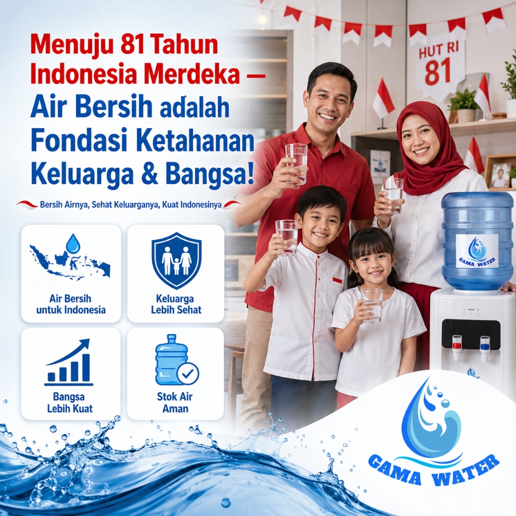 Menuju HUT RI ke-81: Air Minum Bersih adalah Investasi Ketahanan Keluarga dan Bangsa — Ini Faktanya