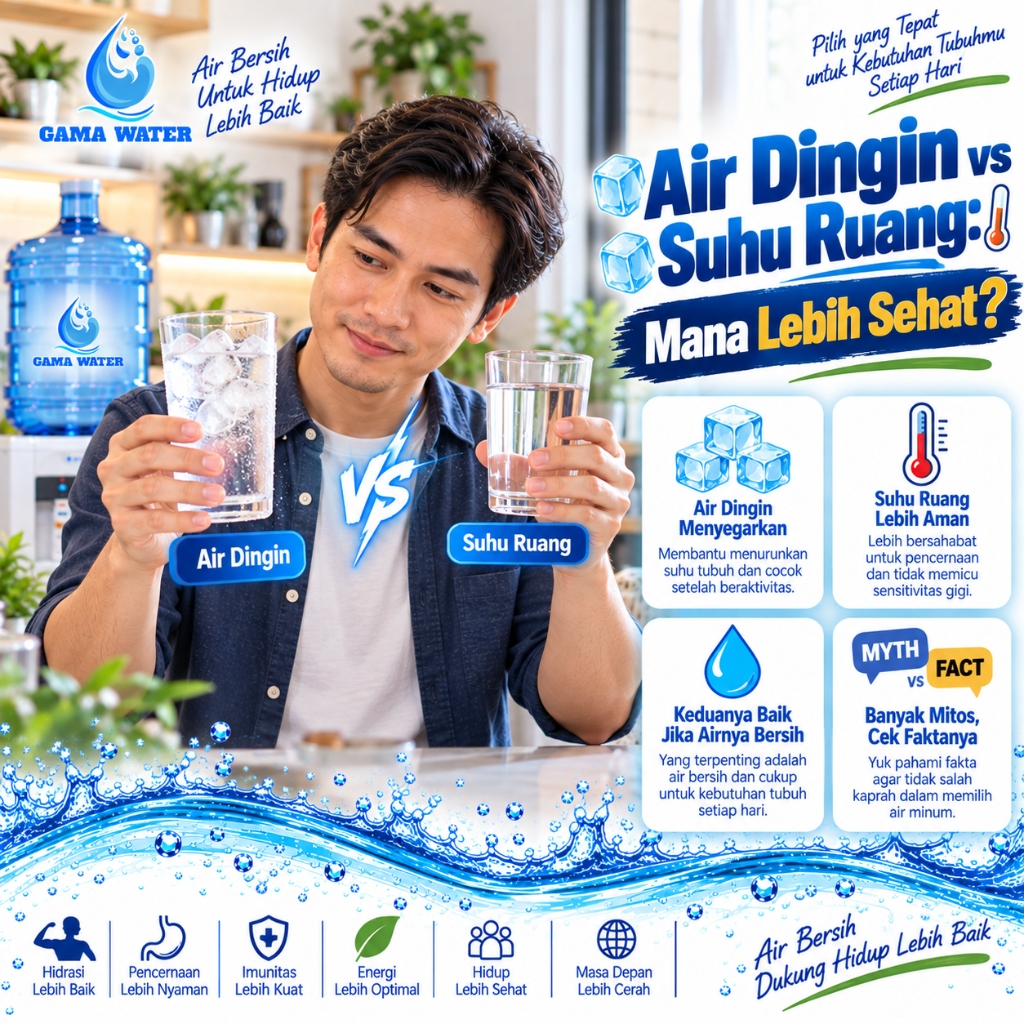 Air Dingin vs Air Suhu Ruang — Mana yang Sebenarnya Lebih Baik Buat Tubuh?