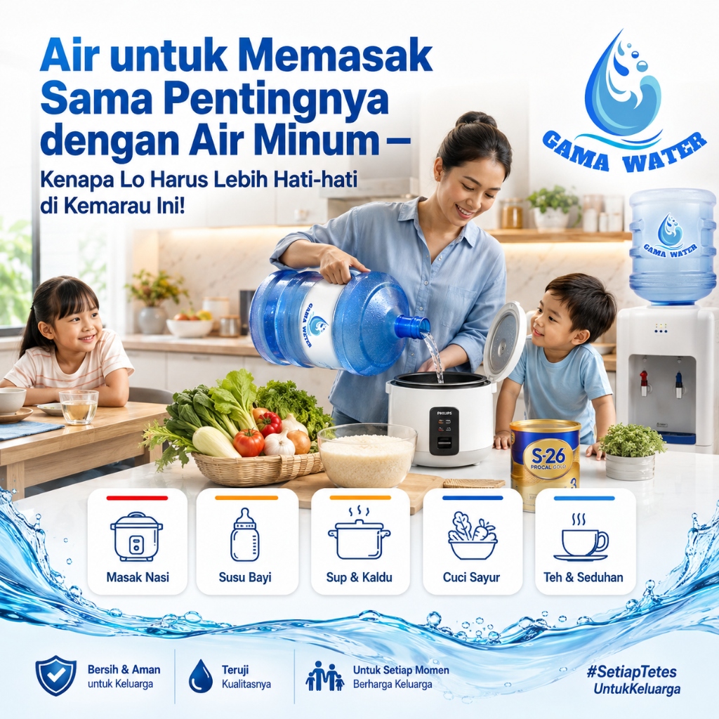 Air untuk Memasak di Kemarau 2026: Kenapa Kualitas Air Dapur Lo Sama Pentingnya dengan yang Lo Minum