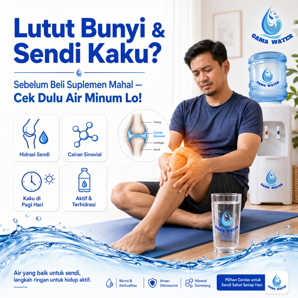 Lutut & Sendi Mulai Rewel di Usia 30-an? Ternyata Kualitas Air Minum Punya Peran Besar — Ini yang Wajib Lo Tahu