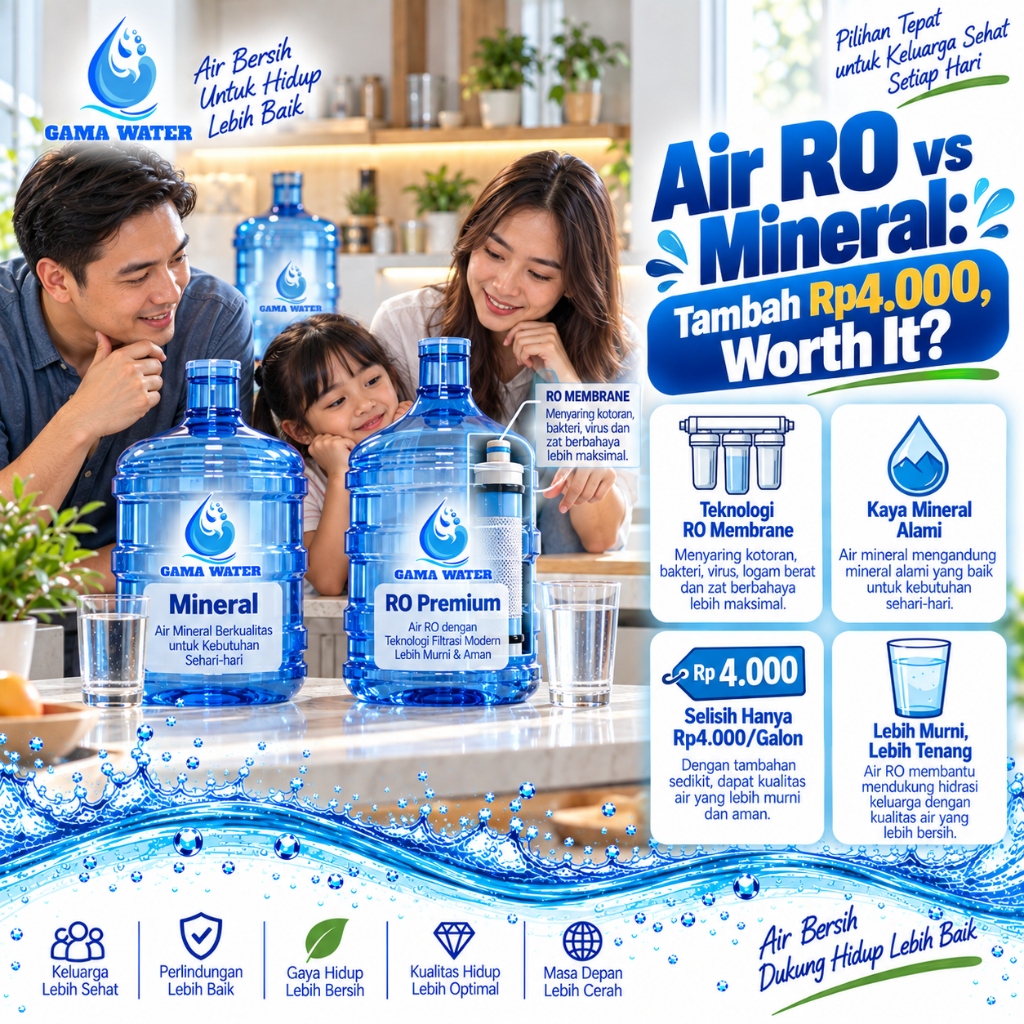 Air RO vs Air Mineral: Tambah Rp4.000 per Galon, Sebenarnya Worth It Nggak?