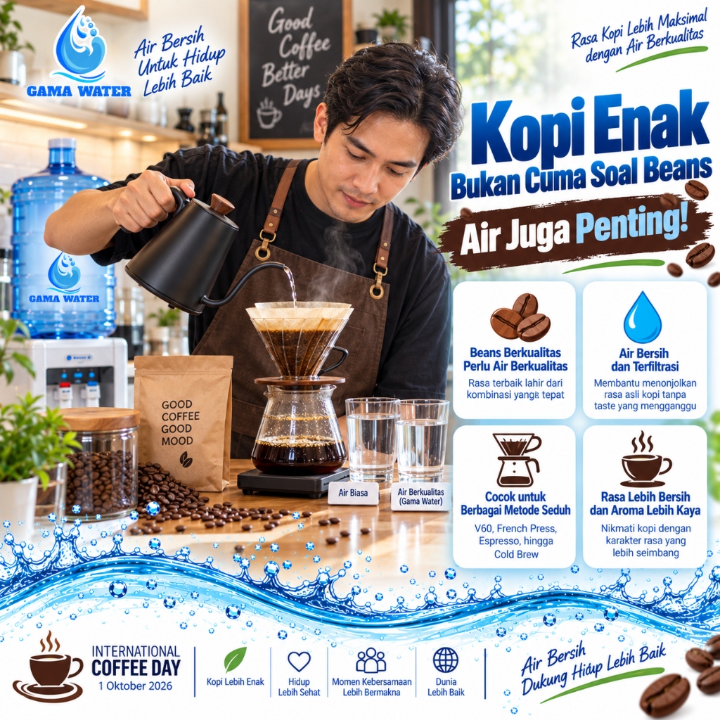 Beans Sama, Grinder Sama, Resep Sama — Kok Kopi Tetap Beda? Bisa Jadi Masalahnya Ada di Air