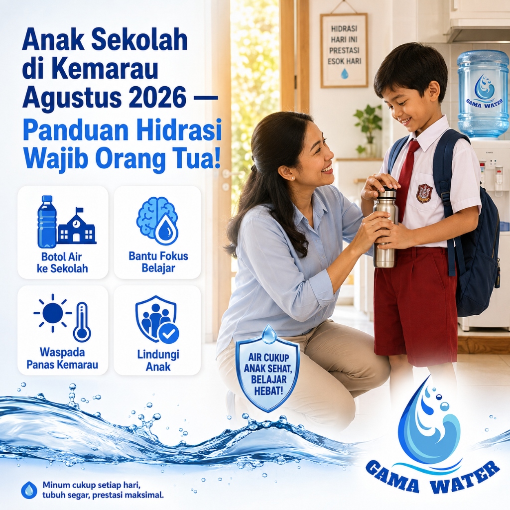 Anak Sekolah di Kemarau Puncak 2026: Panduan Lengkap Air Minum & Hidrasi agar Tidak Sakit dan Tetap Berprestasi