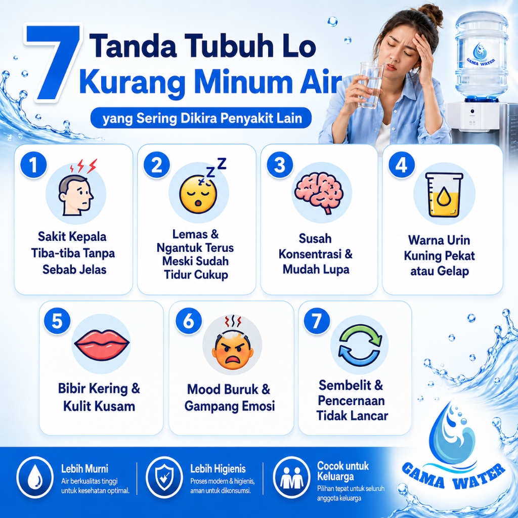 7 Tanda Tubuh Lo Kekurangan Air yang Sering Dikira Penyakit Lain