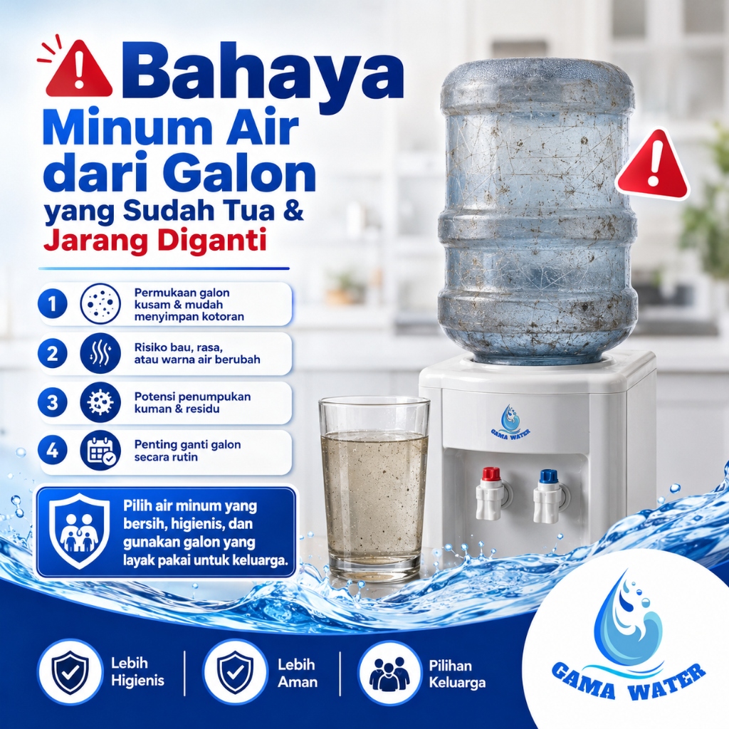Bahaya Minum Air dari Galon yang Sudah Tua & Jarang Diganti