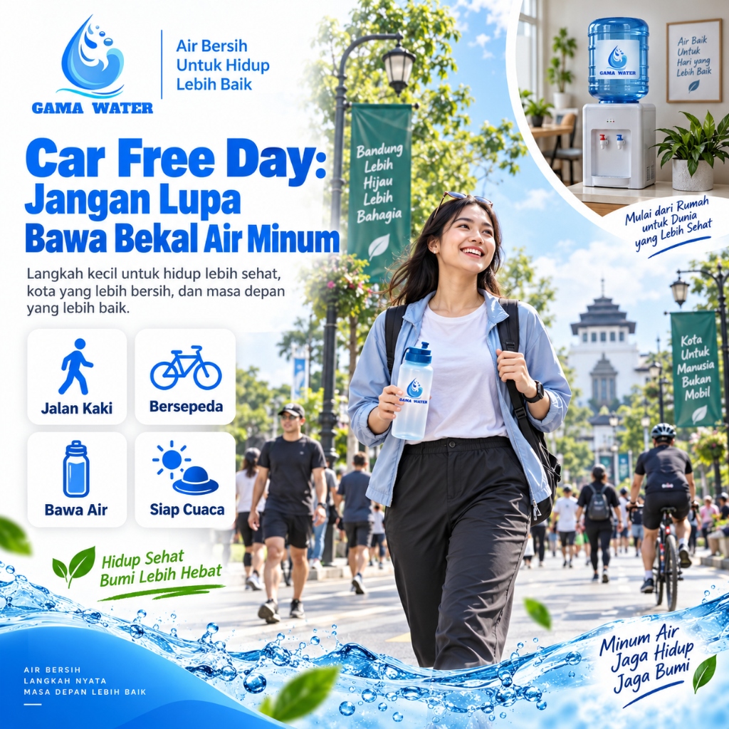 Car Free Day: Tips Hidrasi buat yang Jalan Kaki & Gowes