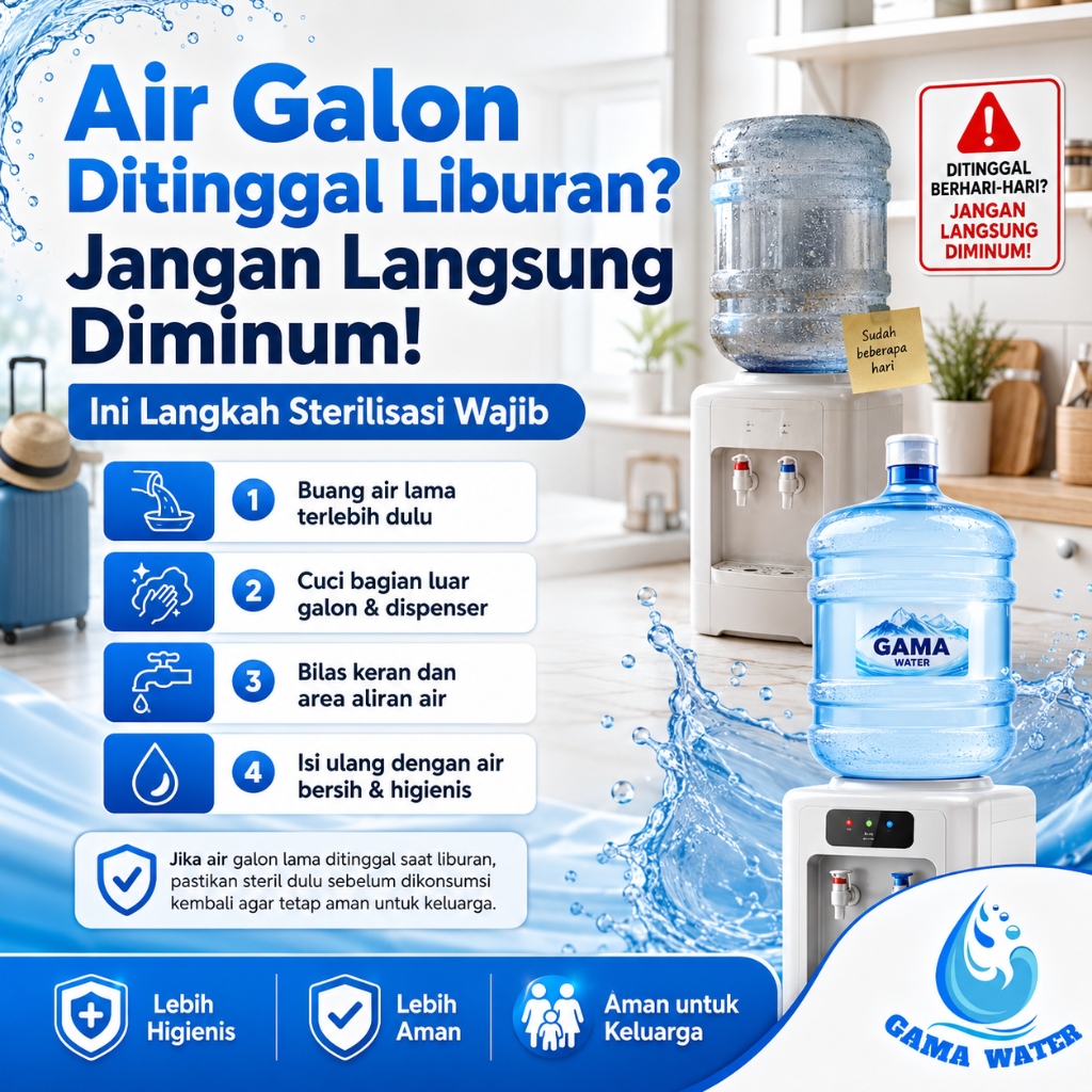 Air Galon Ditinggal Liburan Jangan Langsung Diminum Ini Langkah Sterilisasi Wajib