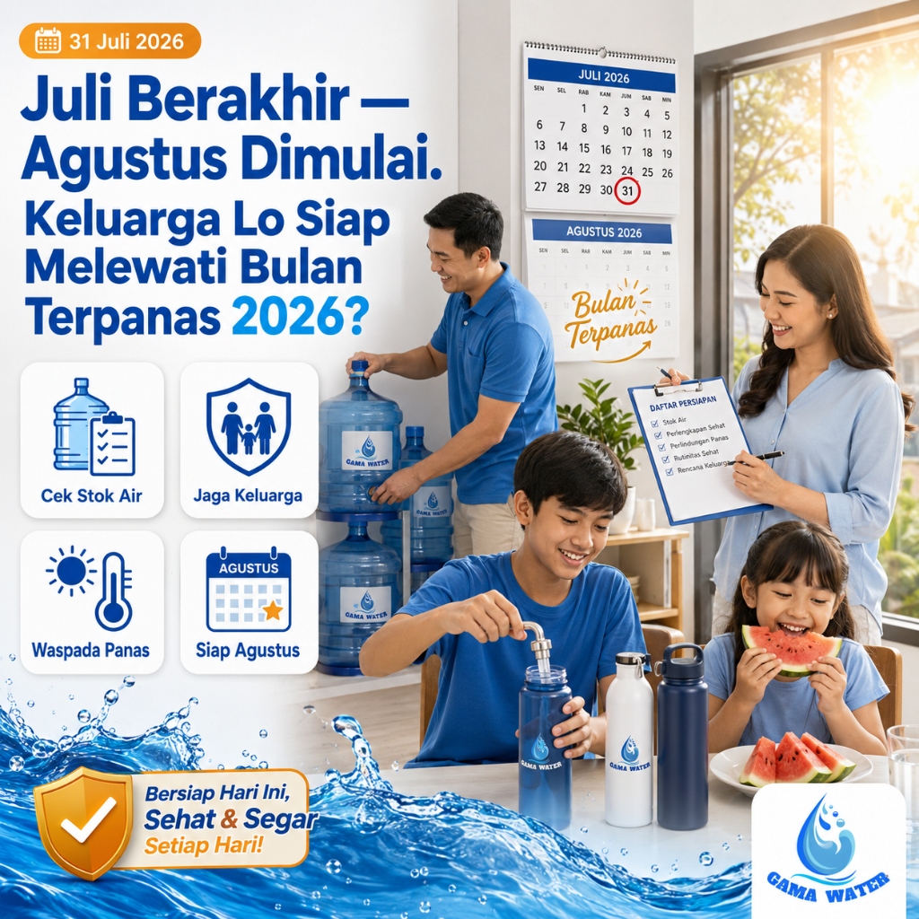 Akhir Juli, Awal Agustus: Panduan Gaya Hidup Sehat & Air Minum untuk Melewati Bulan Terpanas 2026