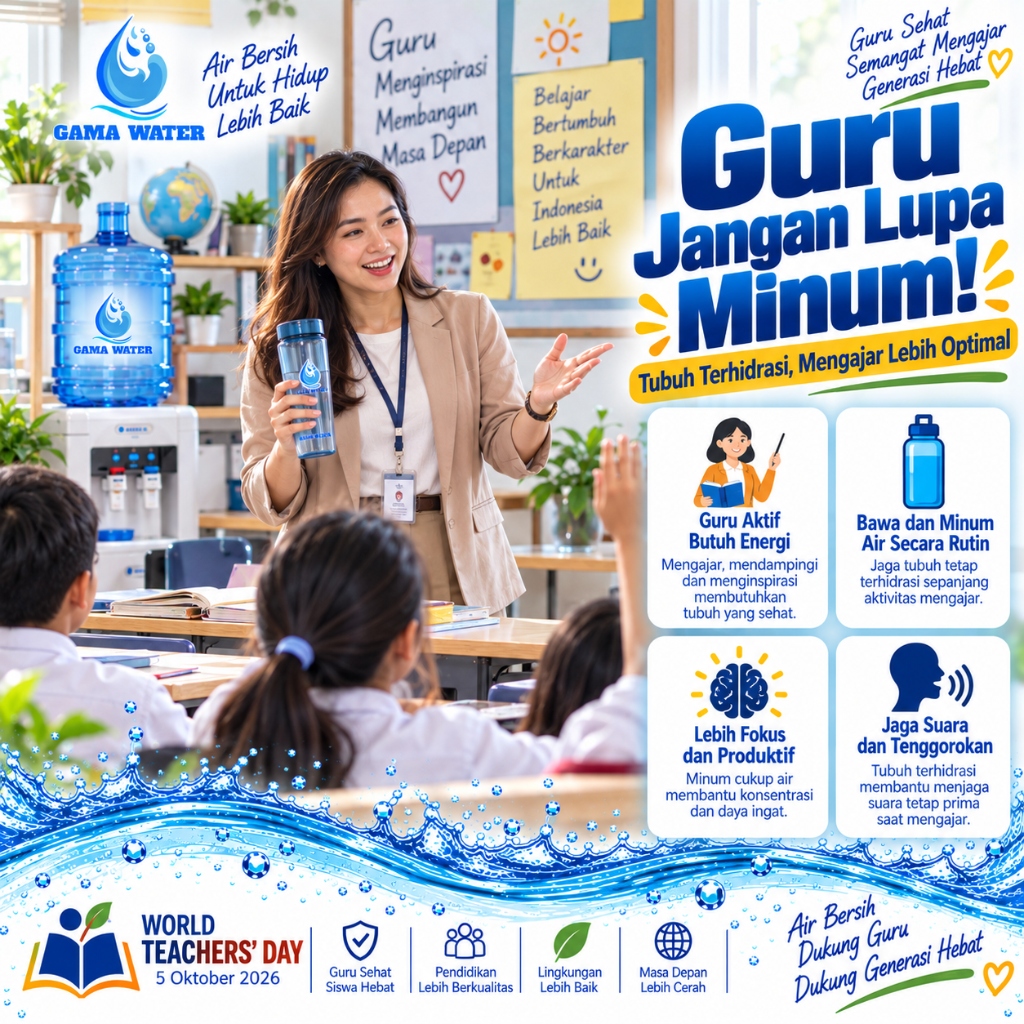 Guru Bisa Ngajar Berjam-jam Tapi Lupa Minum — Ini Dampaknya ke Fokus, Suara, dan Energi
