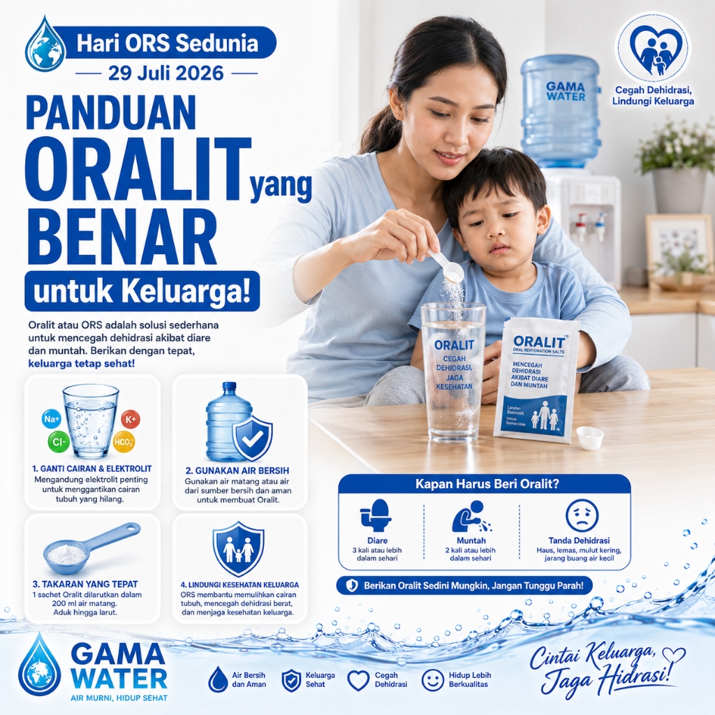 Hari ORS Sedunia 29 Juli 2026: Panduan Lengkap Oralit & Rehidrasi untuk Keluarga — Air Bersih Adalah Kuncinya