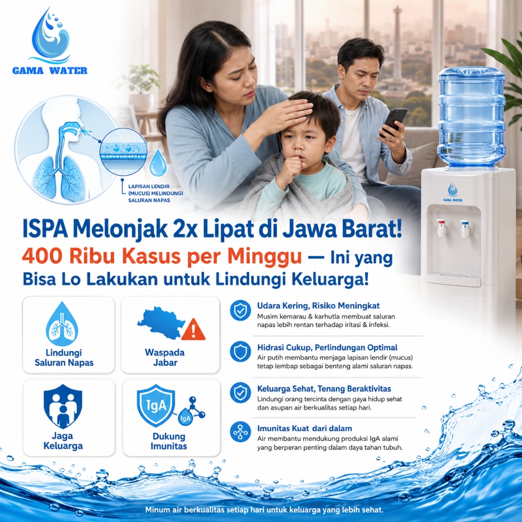 ISPA Melonjak Jawa Barat 400 Ribu Kasus Kemarau Imun Saluran Pernapasan Air Minum Gama Water Bandung