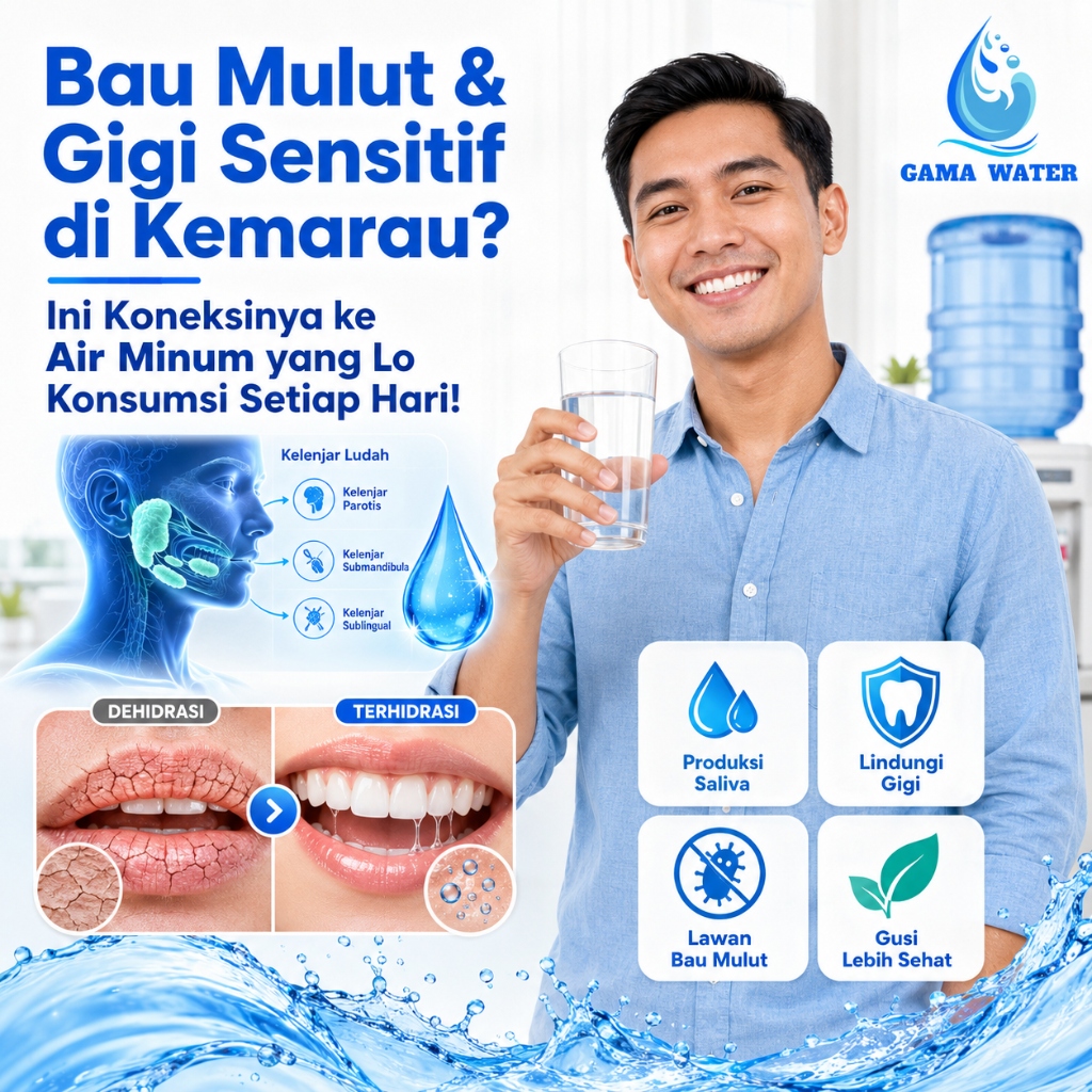 Air Minum Kesehatan Mulut Gigi Gusi Bau Mulut Dehidrasi Kemarau Gama Water Bandung