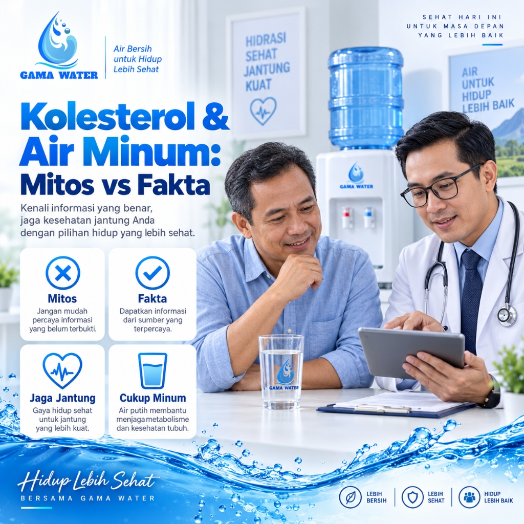Kolesterol dan Air Minum Mitos vs Fakta Jaga Jantung Cukup Minum Hidup Lebih Sehat Gama Water Bandung