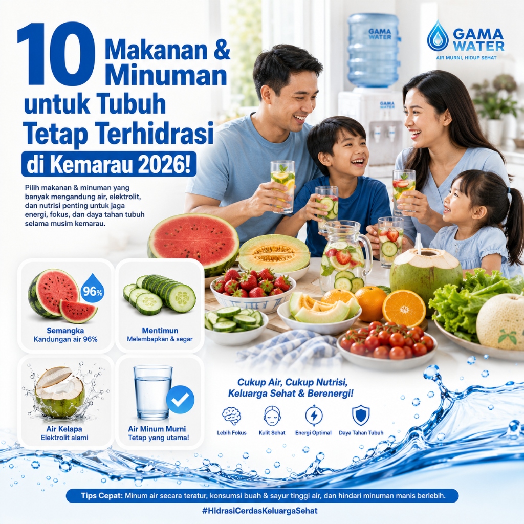 10 Makanan & Minuman yang Bantu Tubuh Tetap Terhidrasi di Puncak Kemarau 2026 — Enak dan Mudah Didapat!