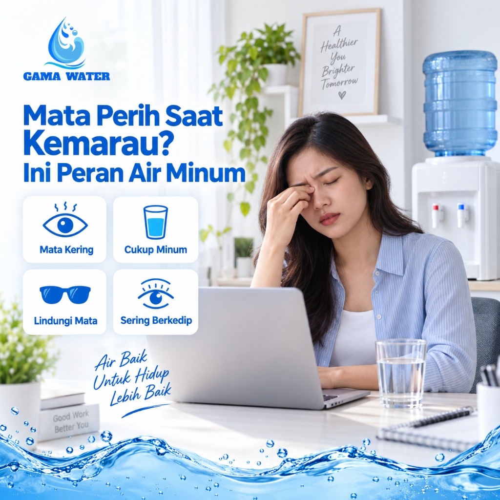Mata Perih Saat Kemarau Ini Peran Air Minum Hidrasi Kesehatan Mata Gama Water Bandung