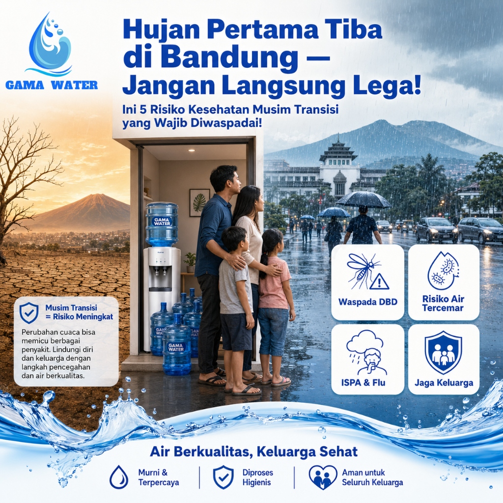Musim Hujan Pertama Bandung Risiko Kesehatan Musim Transisi Kualitas Air Minum Gama Water