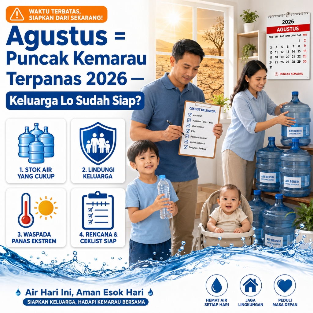 Agustus adalah Bulan Kemarau Terpanas 2026 — Panduan Persiapan Keluarga yang Wajib Lo Lakukan Minggu Ini!