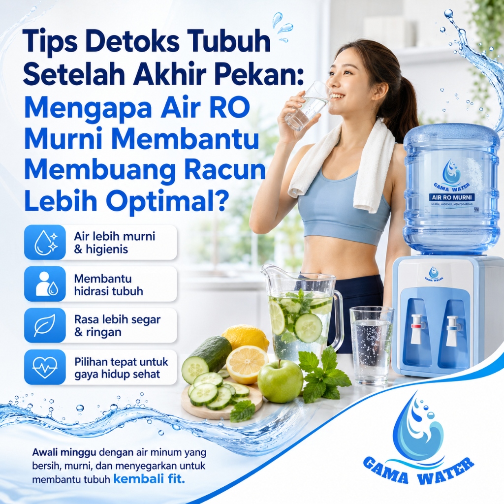 Tips Detoks Tubuh Setelah Akhir Pekan: Mengapa Air RO Murni Membantu Membuang Racun Lebih Optimal?