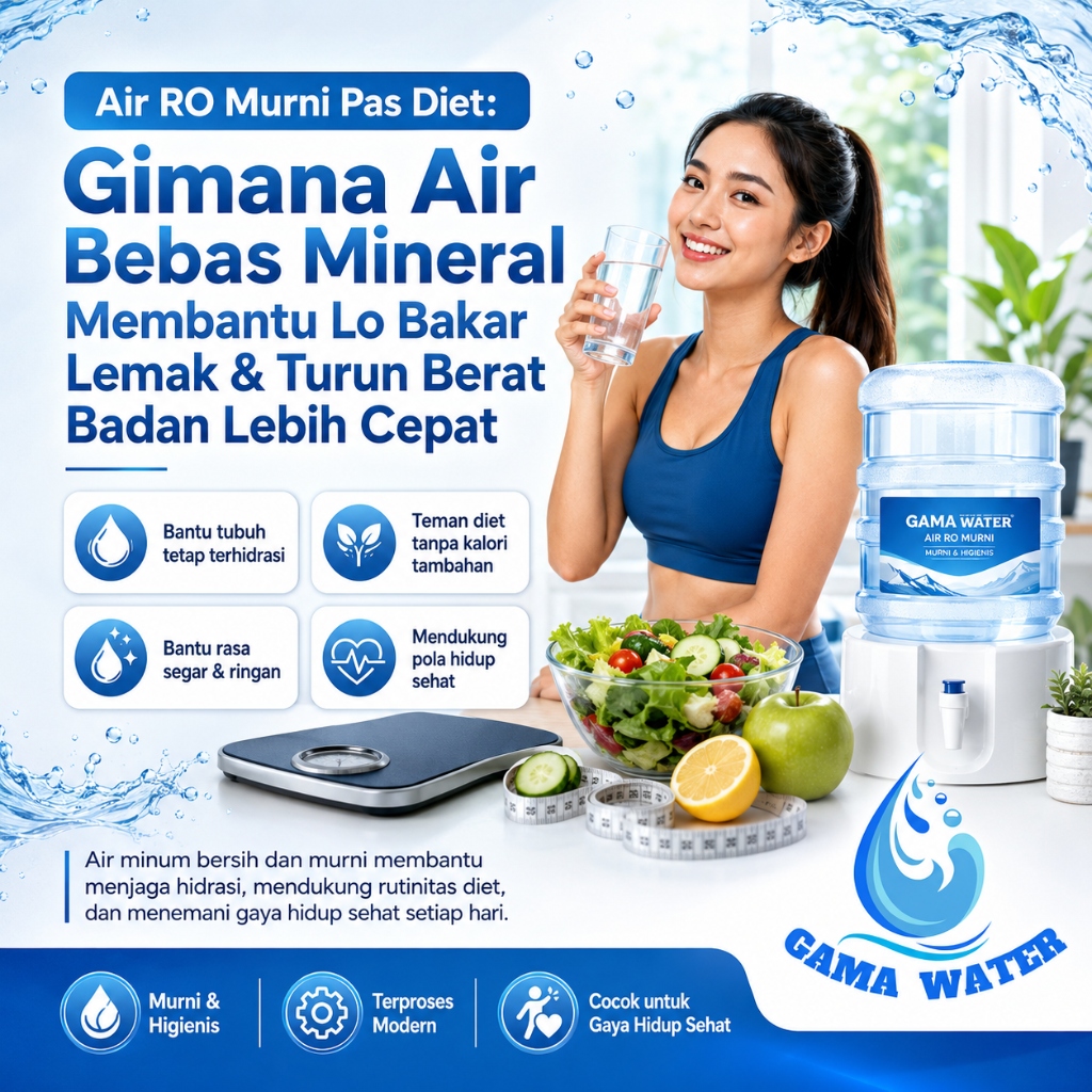 Air RO Murni Pas Diet: Gimana Air Bebas Mineral Membantu Lo Bakar Lemak & Turun Berat Badan Lebih Cepat