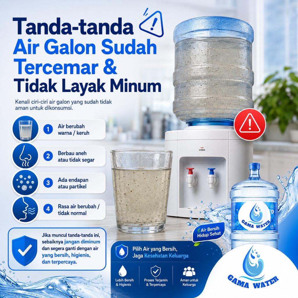 Tanda-tanda Air Galon Sudah Tercemar & Tidak Layak Minum