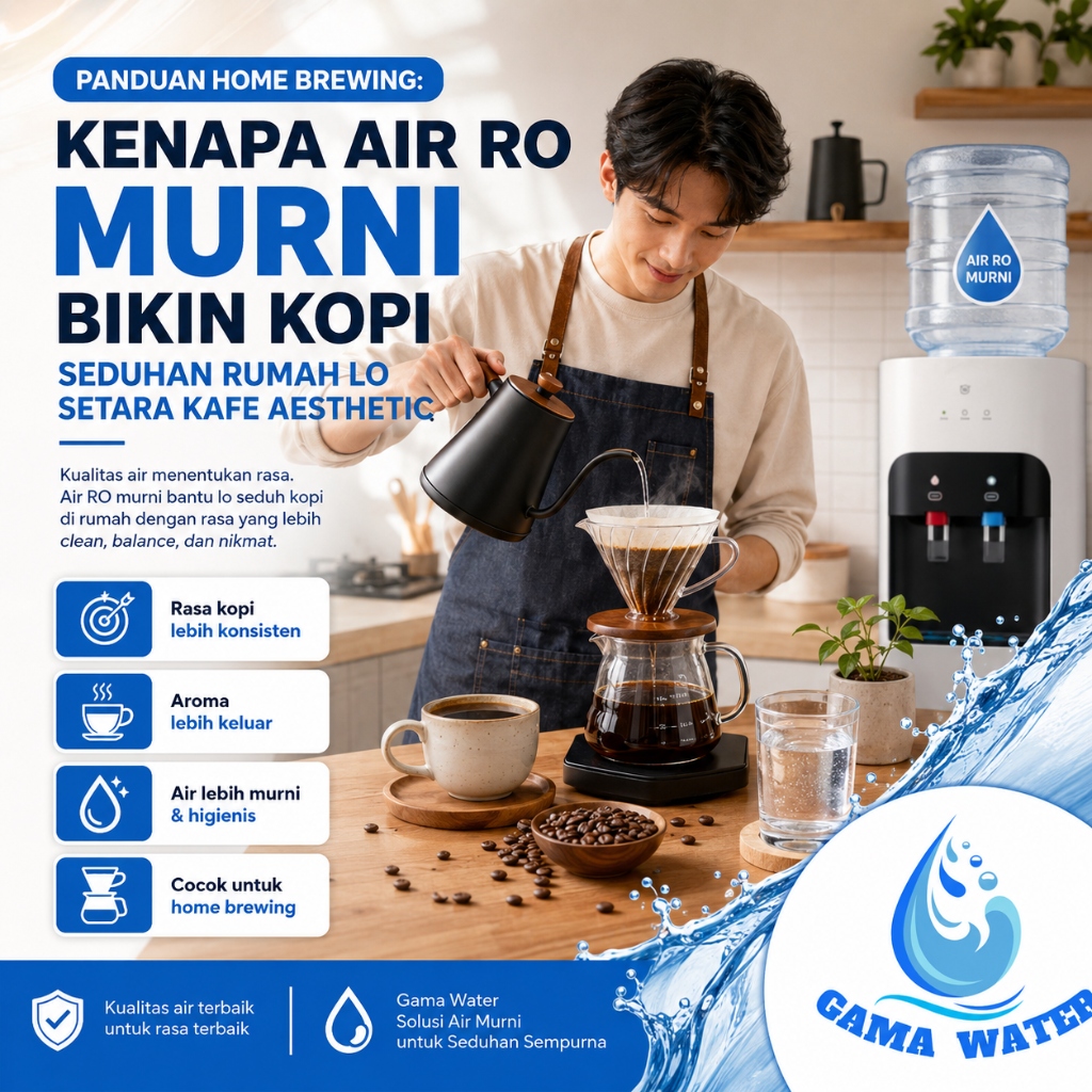 Panduan Home Brewing: Kenapa Air RO Murni Bikin Kopi Seduhan Rumah Lo Setara Kafe Aesthetic