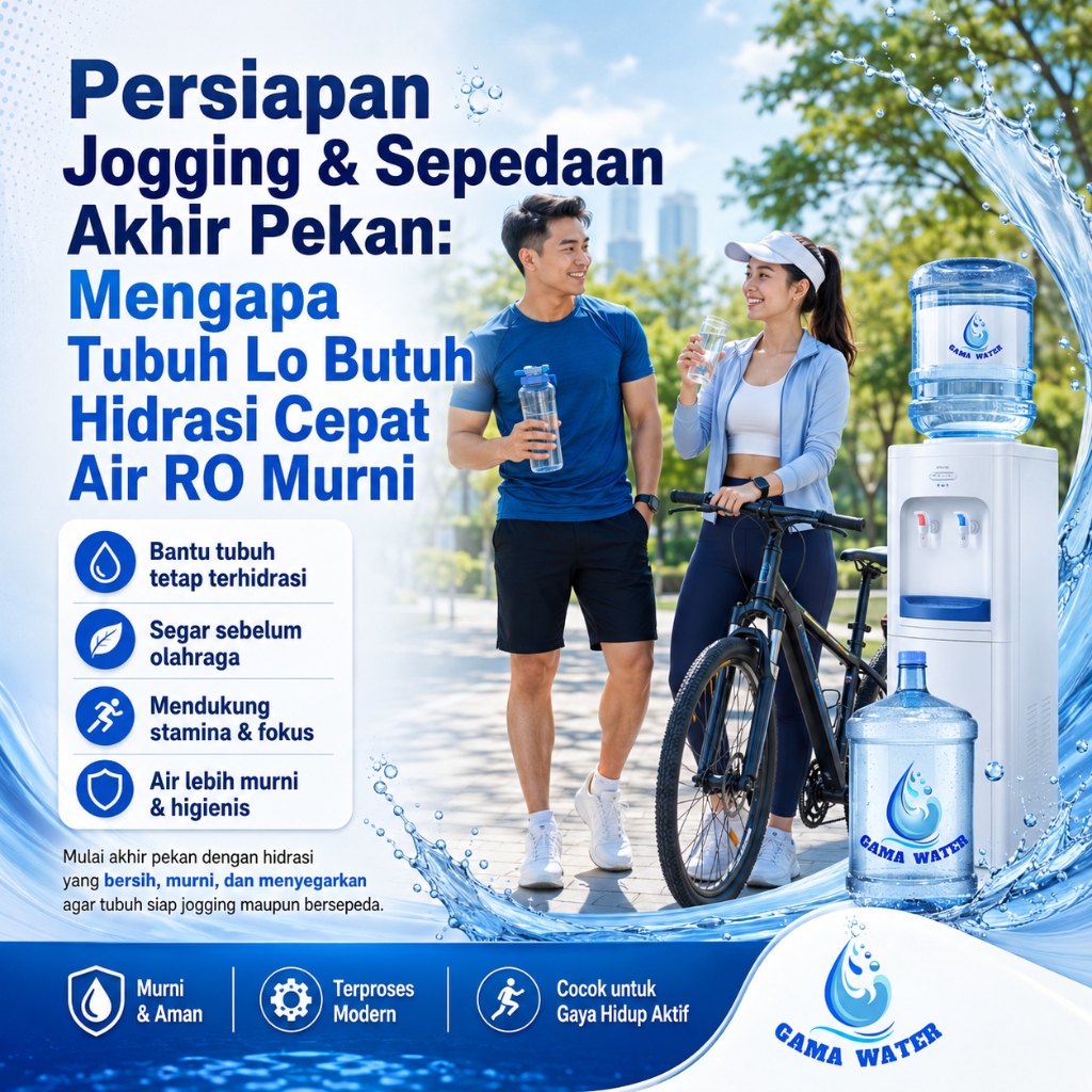 Persiapan Jogging & Sepedaan Akhir Pekan: Mengapa Tubuh Lo Butuh Hidrasi Cepat Air RO Murni