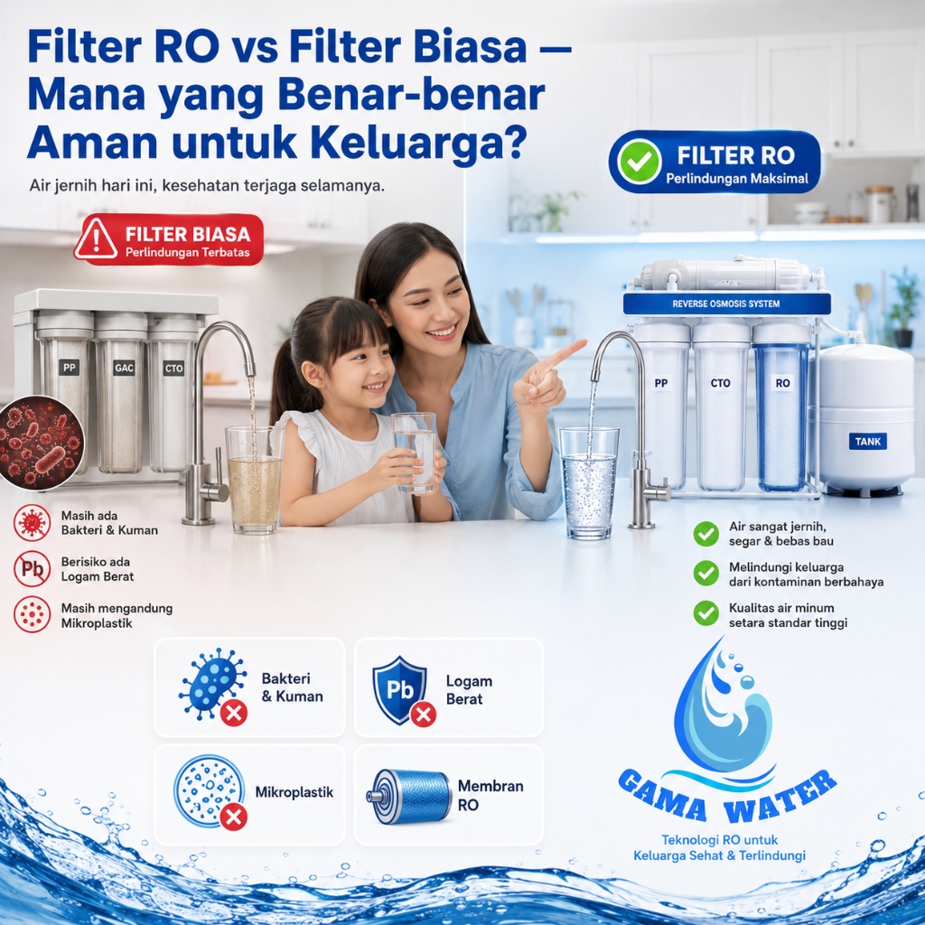 Filter Air RO vs Filter Biasa — Perbandingan Efektivitas Penyaringan Kontaminan