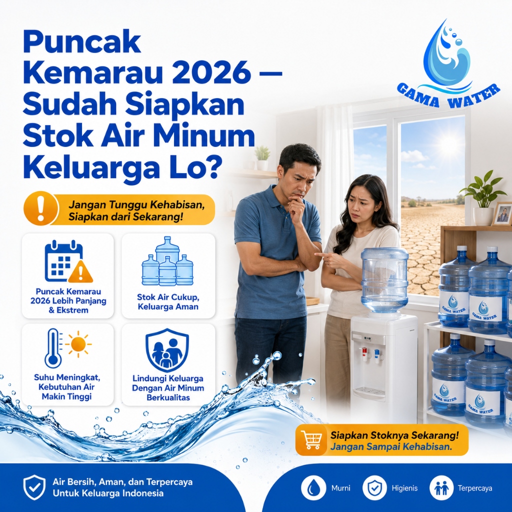 Puncak Kemarau El Niño 2026: Panduan Stok Air Minum Keluarga agar Tidak Kehabisan & Tetap Aman